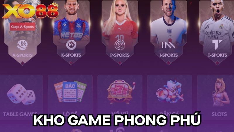 Kho tàng game đồ sộ có mặt tại website Xo88